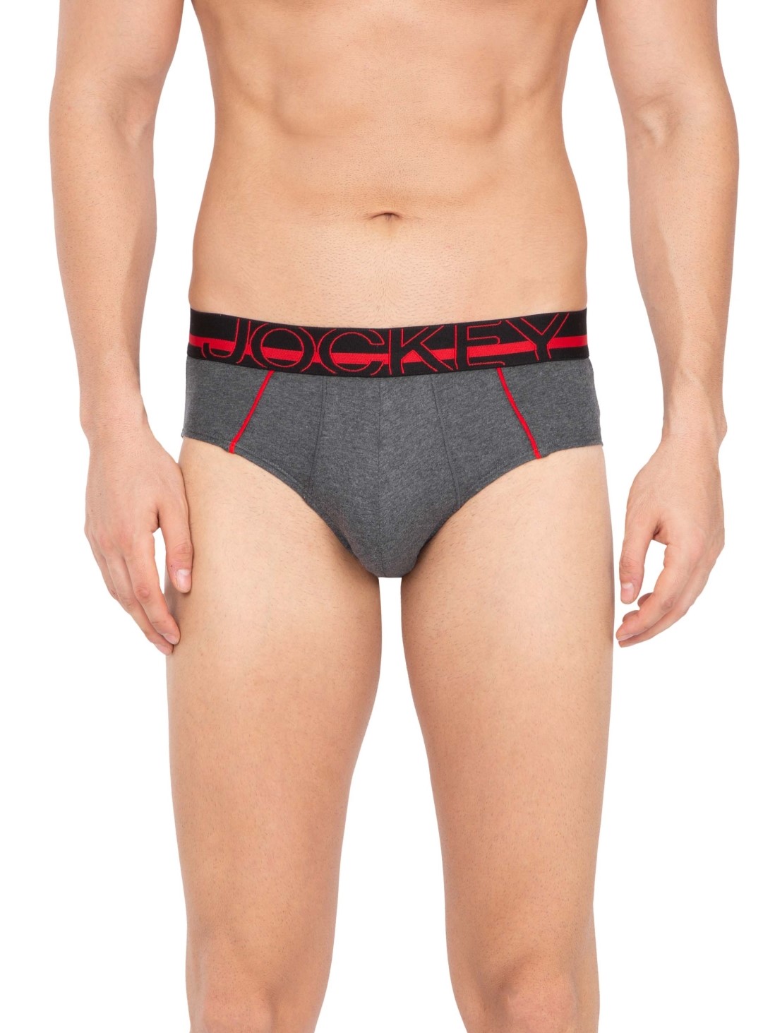 

Jockey Men Charcoal Melange Bold Brief Pack of 2 -  - US14, Grey