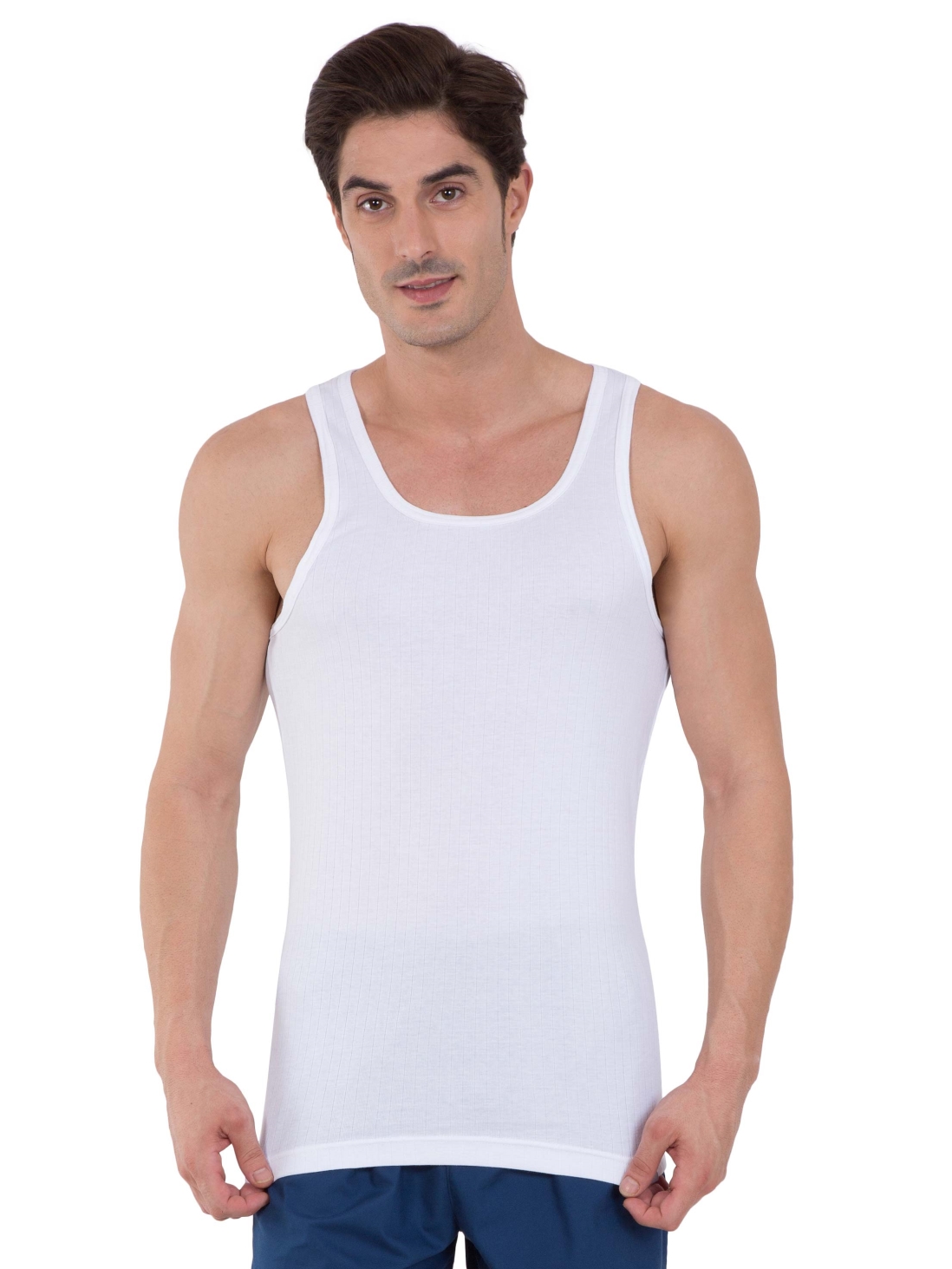 

Jockey Men White Racer Back Shirt -  - 9922