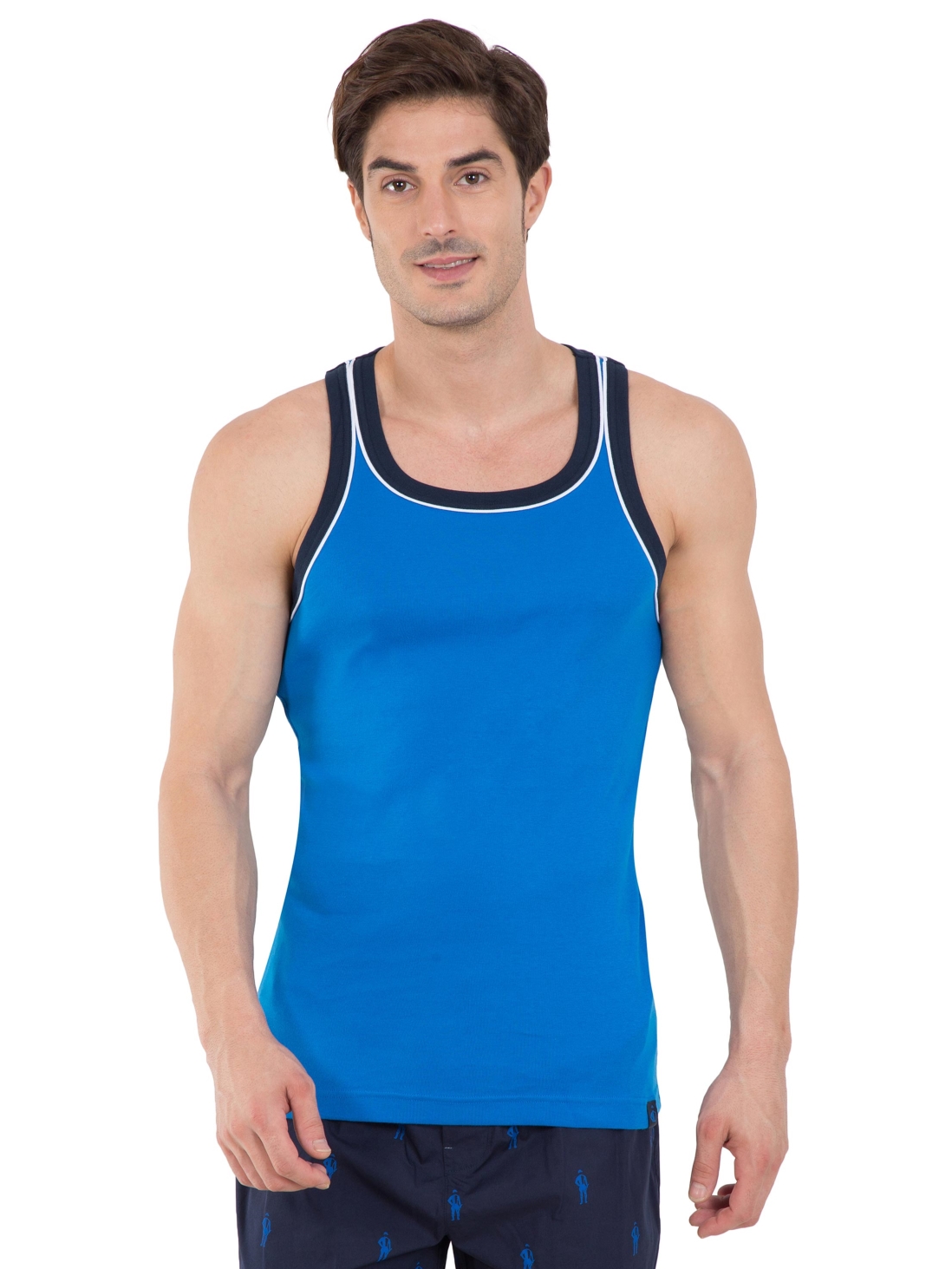 

Jockey Men Neon Blue & Navy Fashion Power Vest -  - 9925