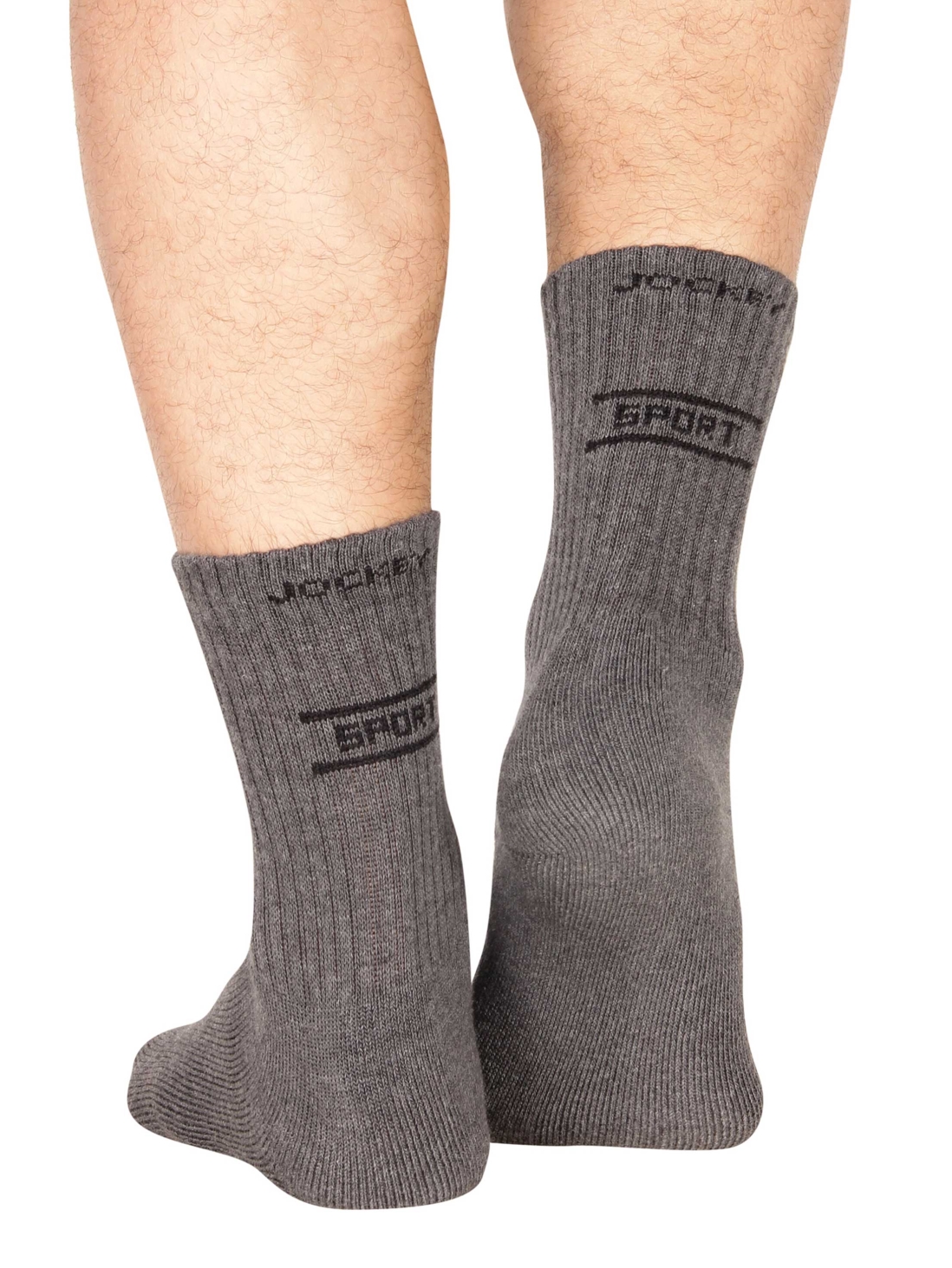 Jockey Men Socks | Charcoal Melange Men Crew Socks