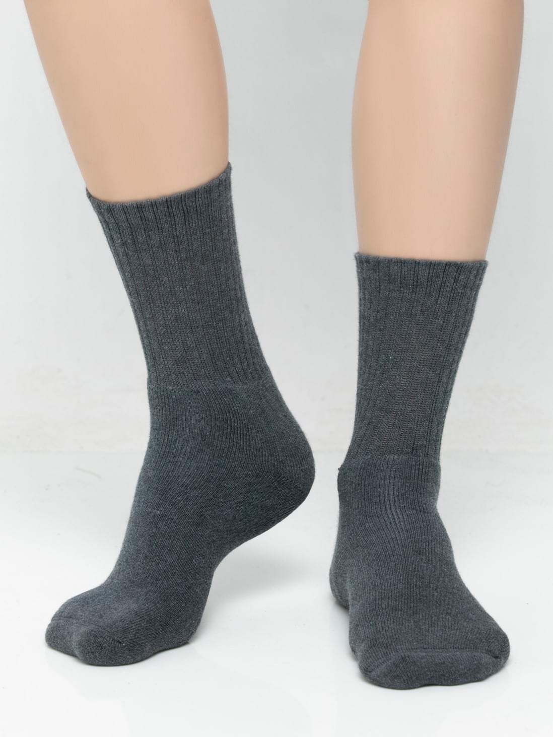 Buy Charcoal Melange Ribbed Crew Socks for Men 7035 | Jockey India