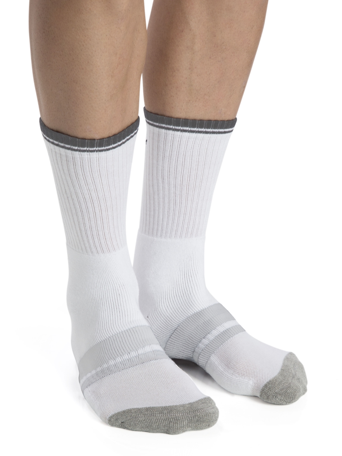 

Jockey Men White & Charcoal Melange Performance Socks -  - 7039