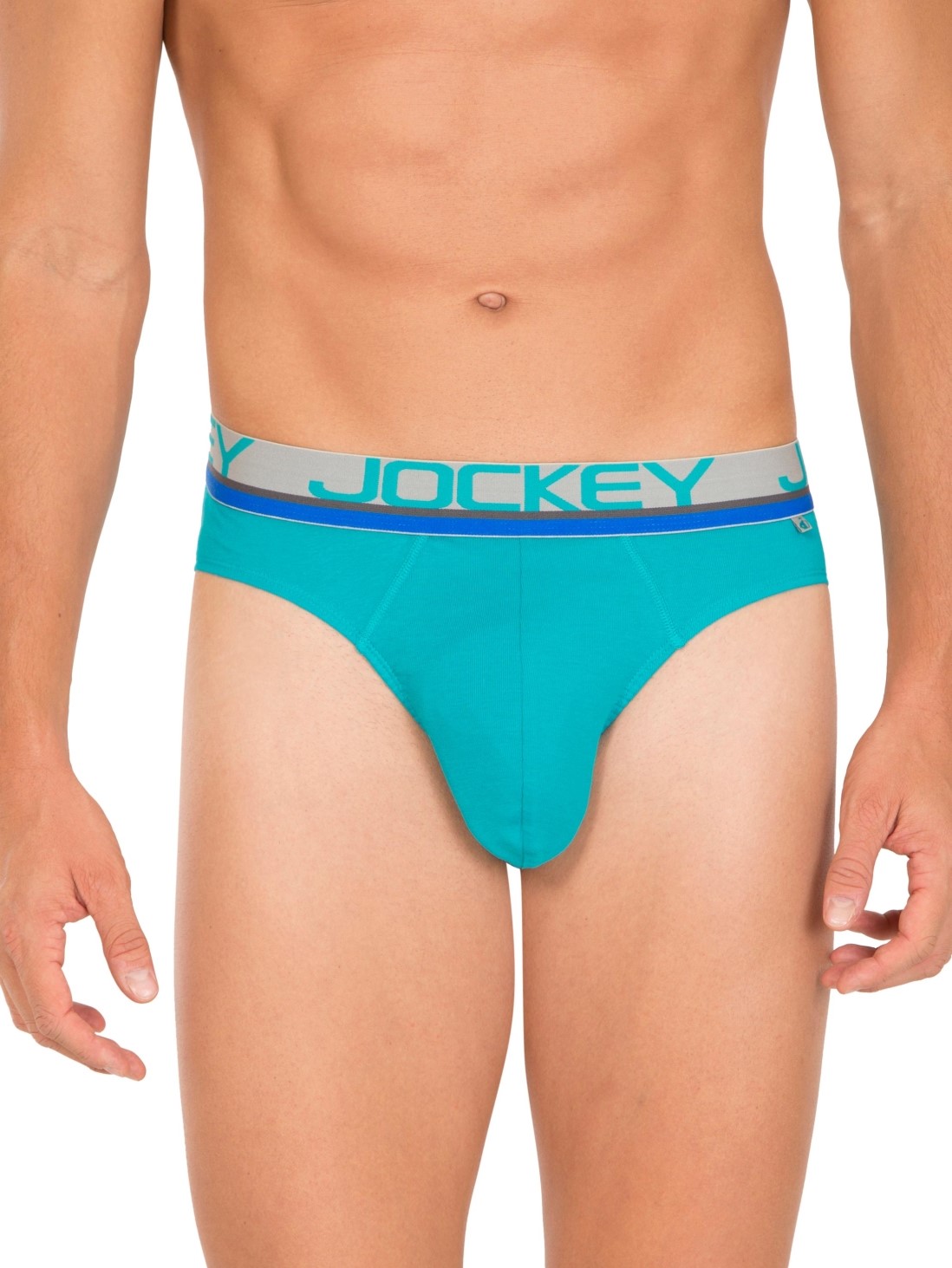 

Jockey Men Caribbean Turq & Light Grey Modern Brief -  - FP02FC, Blue