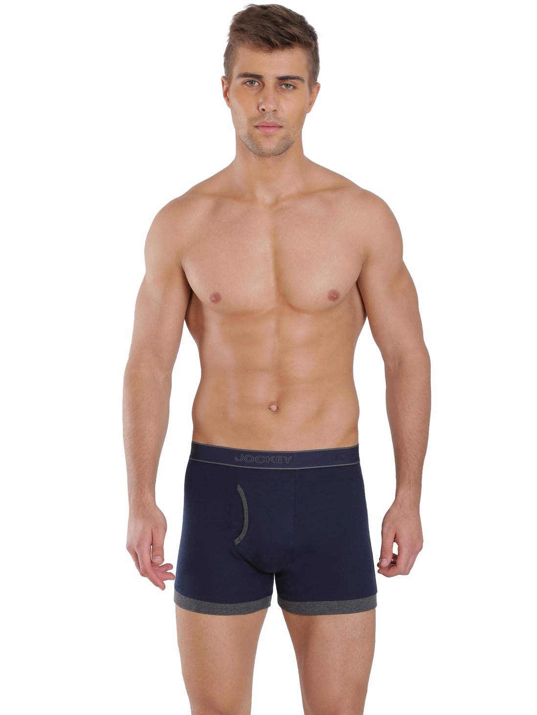 Download Jockey Men Innerwear | Navy & Charcoal Melange Boxer Brief