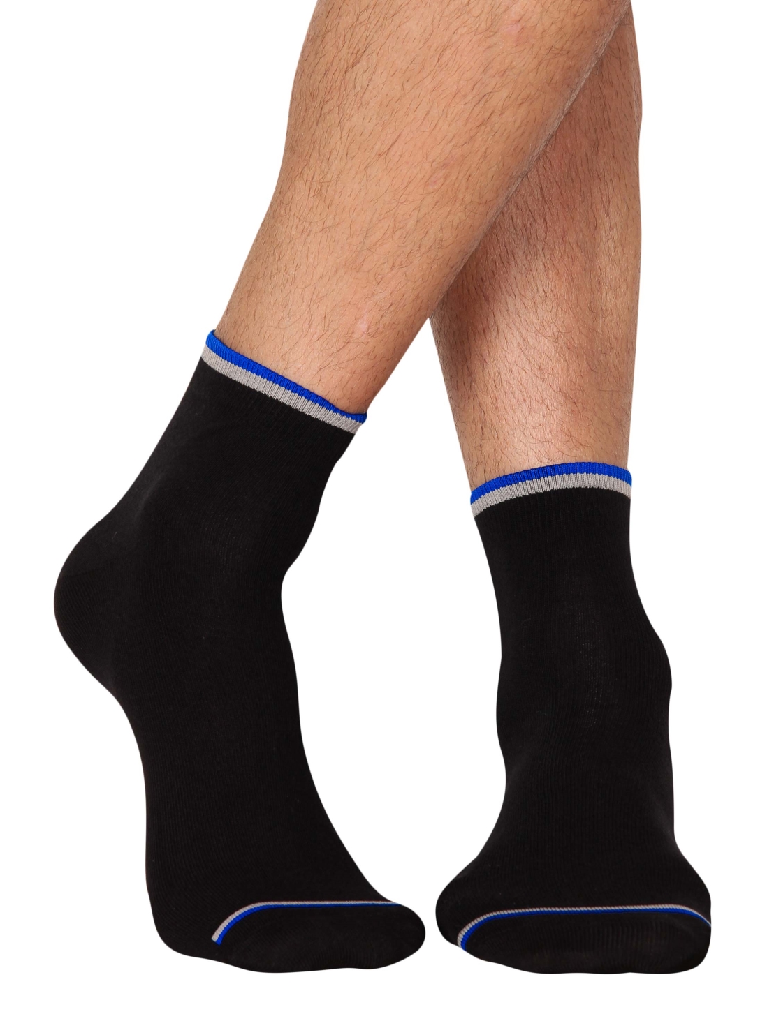 

Jockey Men Black & Rich Royal Blue Men Ankle Socks -  - 7051