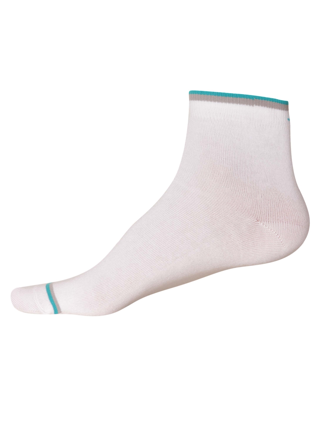 

Jockey Men White & Teal Green Men Ankle Socks -  - 7051