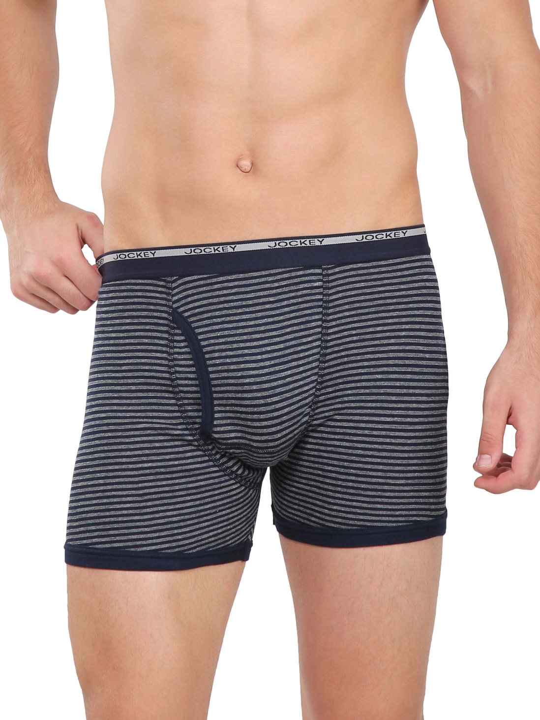 Download Jockey Men Innerwear Bottoms | Navy & Grey Melange Stripe ...