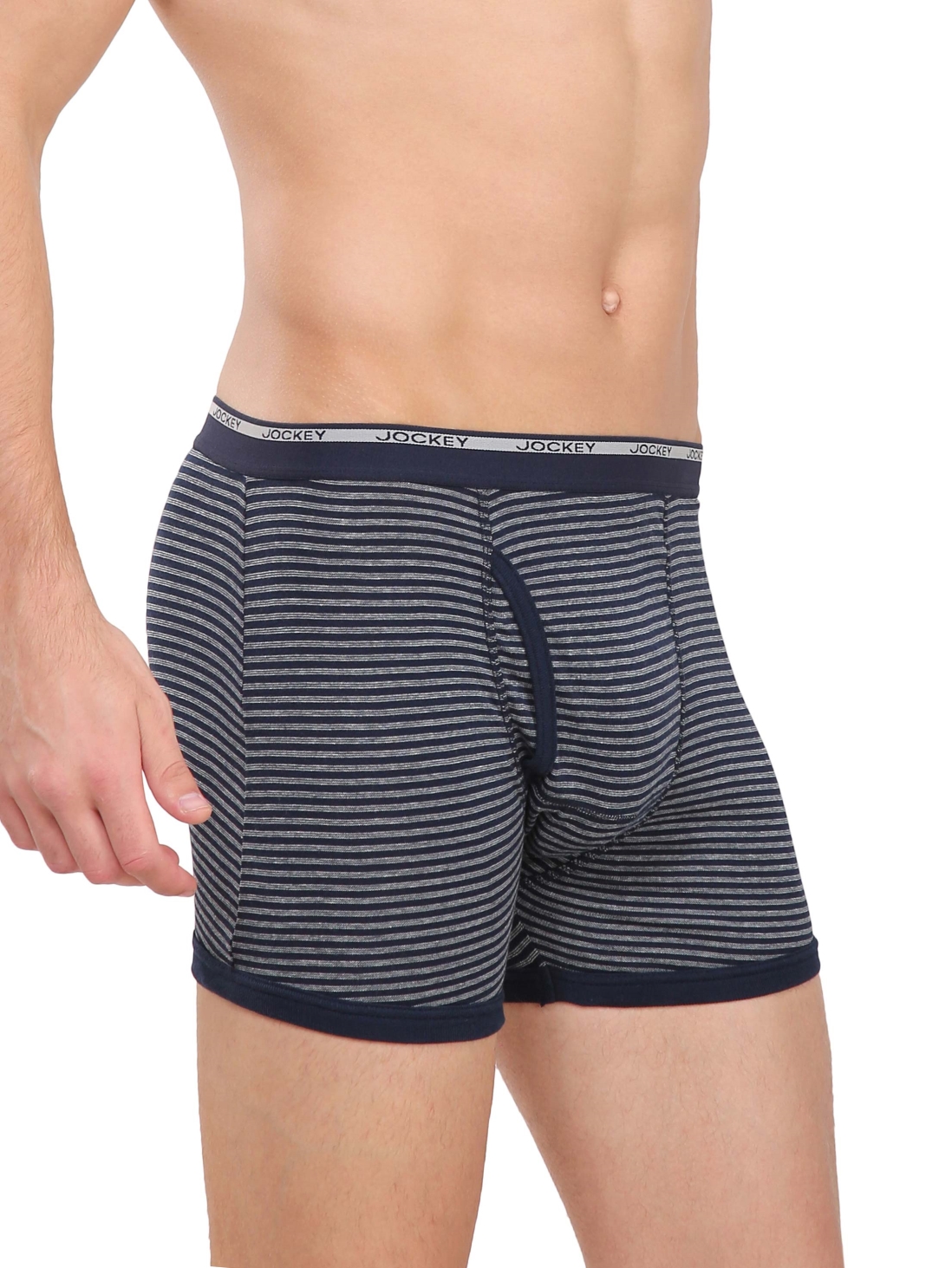 Download Jockey Men Innerwear Bottoms | Navy & Grey Melange Stripe ...