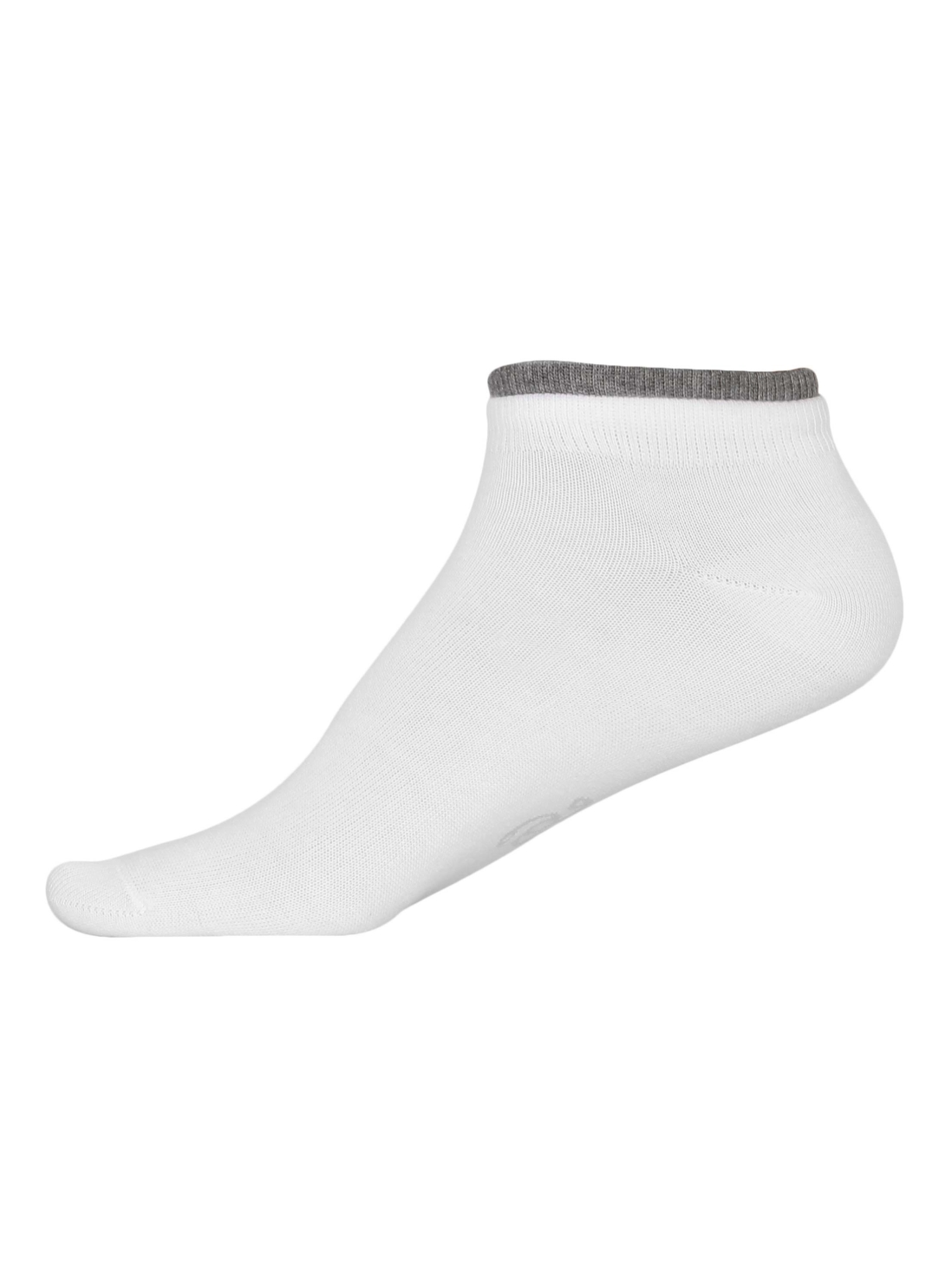 

Jockey Women White & Light Grey Melange Women Low ankle socks -  - 7491