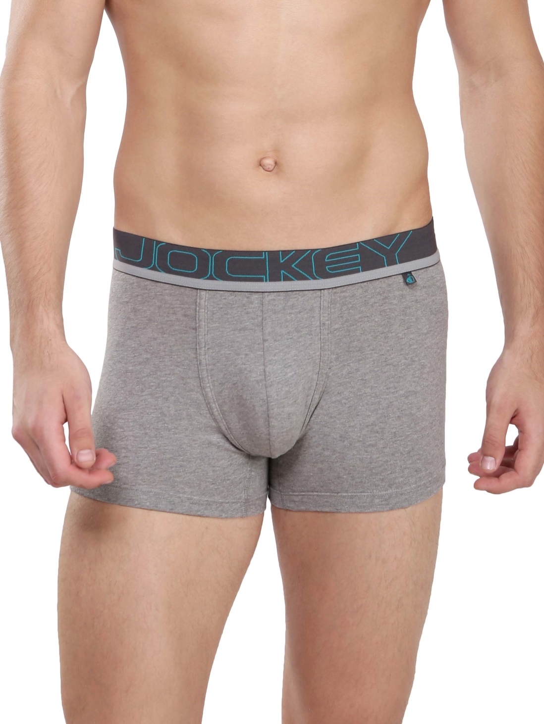 

Jockey Men Grey Melange & Teal Green Trunk -  - FP21