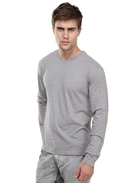 Download Jockey Men Apparel Tops | Grey Melange Long Sleeved T-Shirt