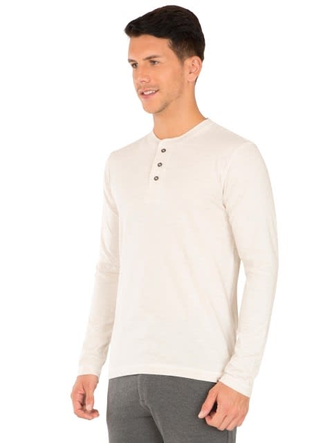 Download Jockey Men Outerwear Tops | Cream Melange Long Sleeve T-Shirt