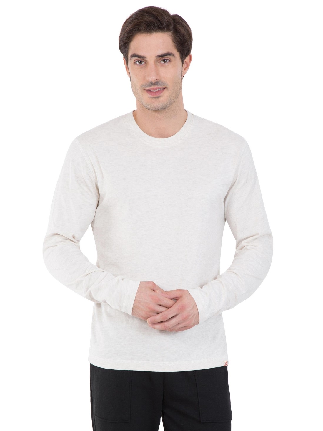 

Jockey Men Cream Melange Long Sleeved T-Shirt -  - US82, White