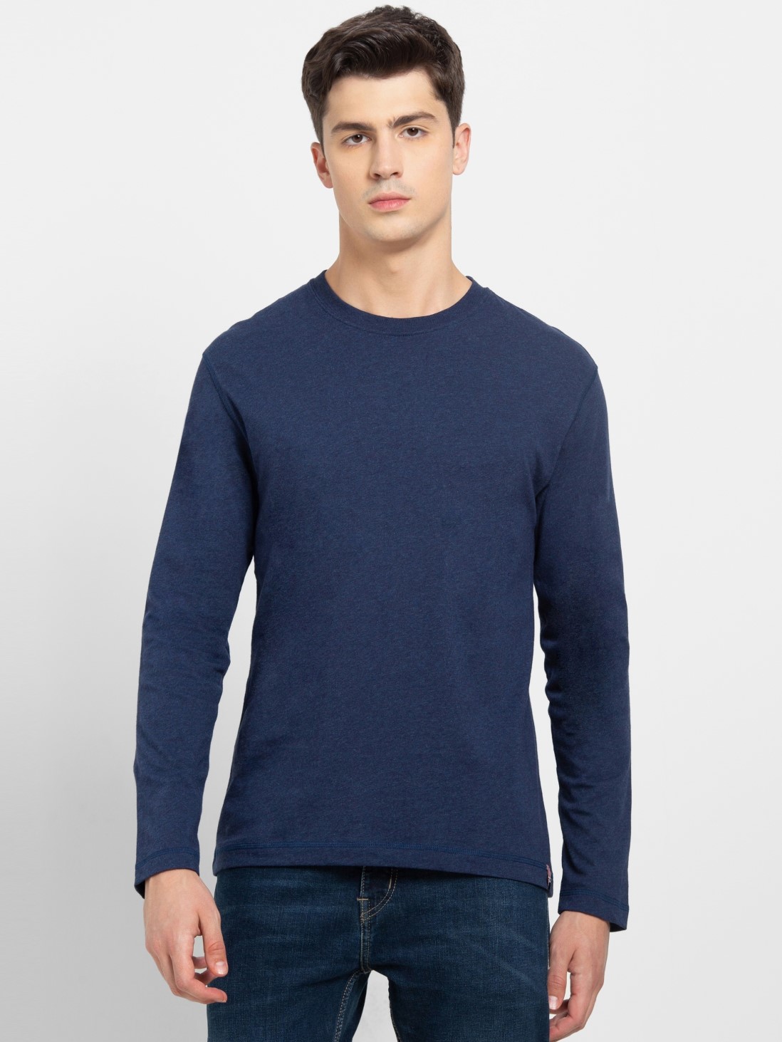 

Jockey Men Ink Blue Melange Long Sleeved T-Shirt -  - US82