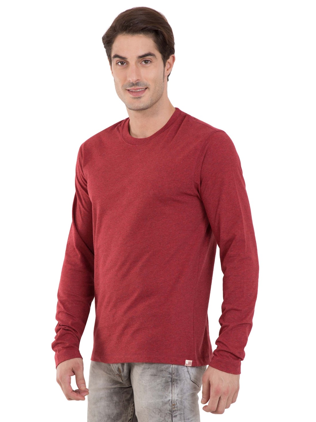 Download Jockey Men Outerwear Tops | Red Melange Long Sleeved T-Shirt