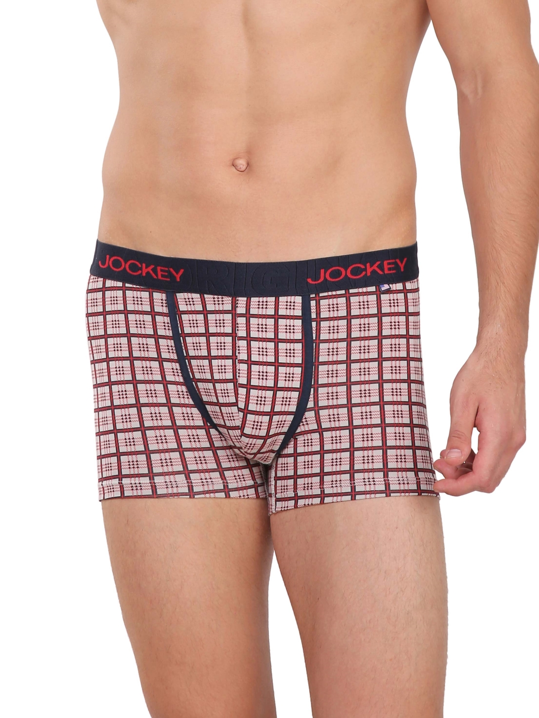 

Jockey Men Red & Light Beige Printed Trunk -  - US63