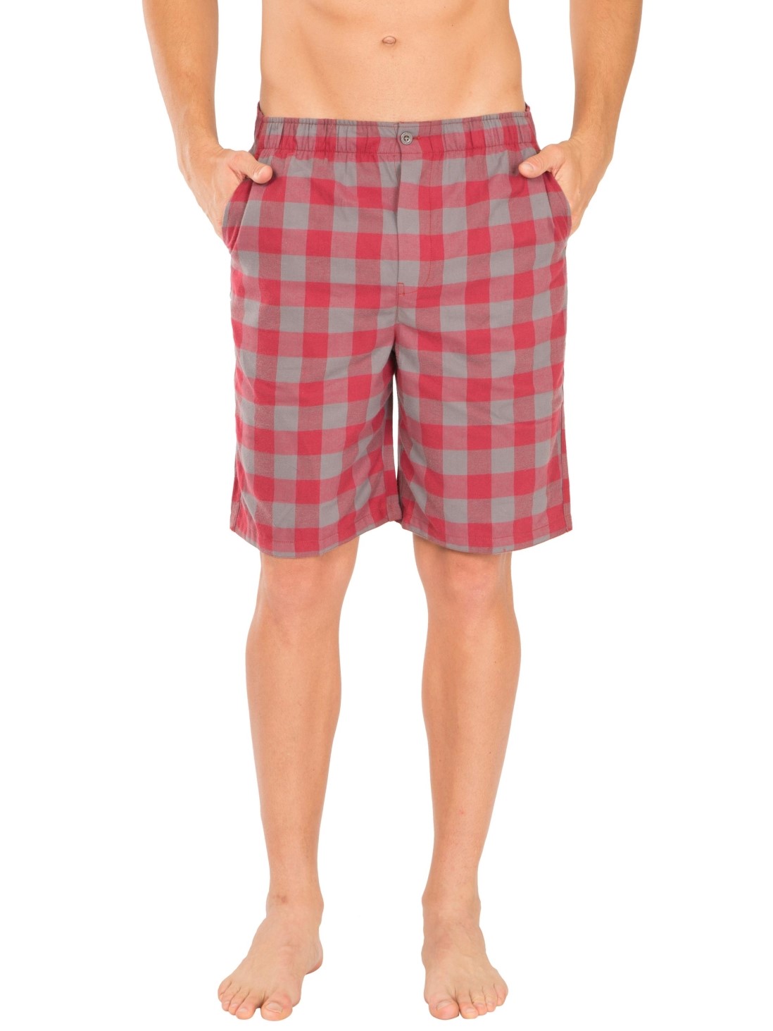 

Jockey Men Brick Red & Charcoal Woven Bermuda -  - US88