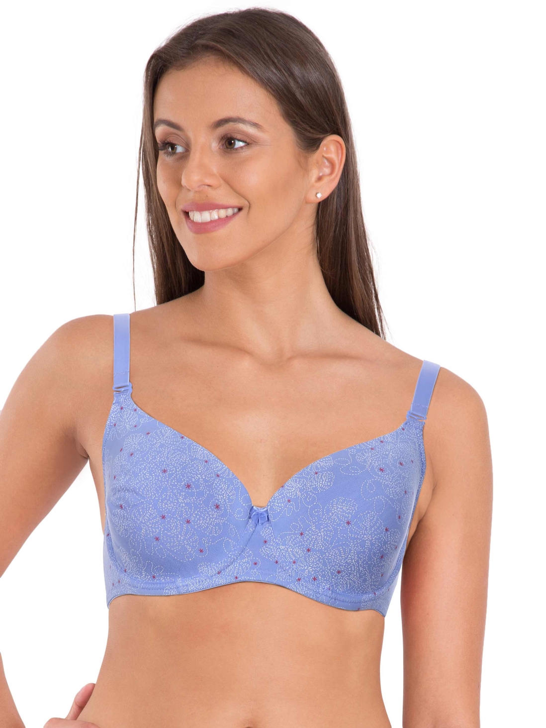 

Jockey Women Iris Blue Print T-Shirt Bra -  - 1245