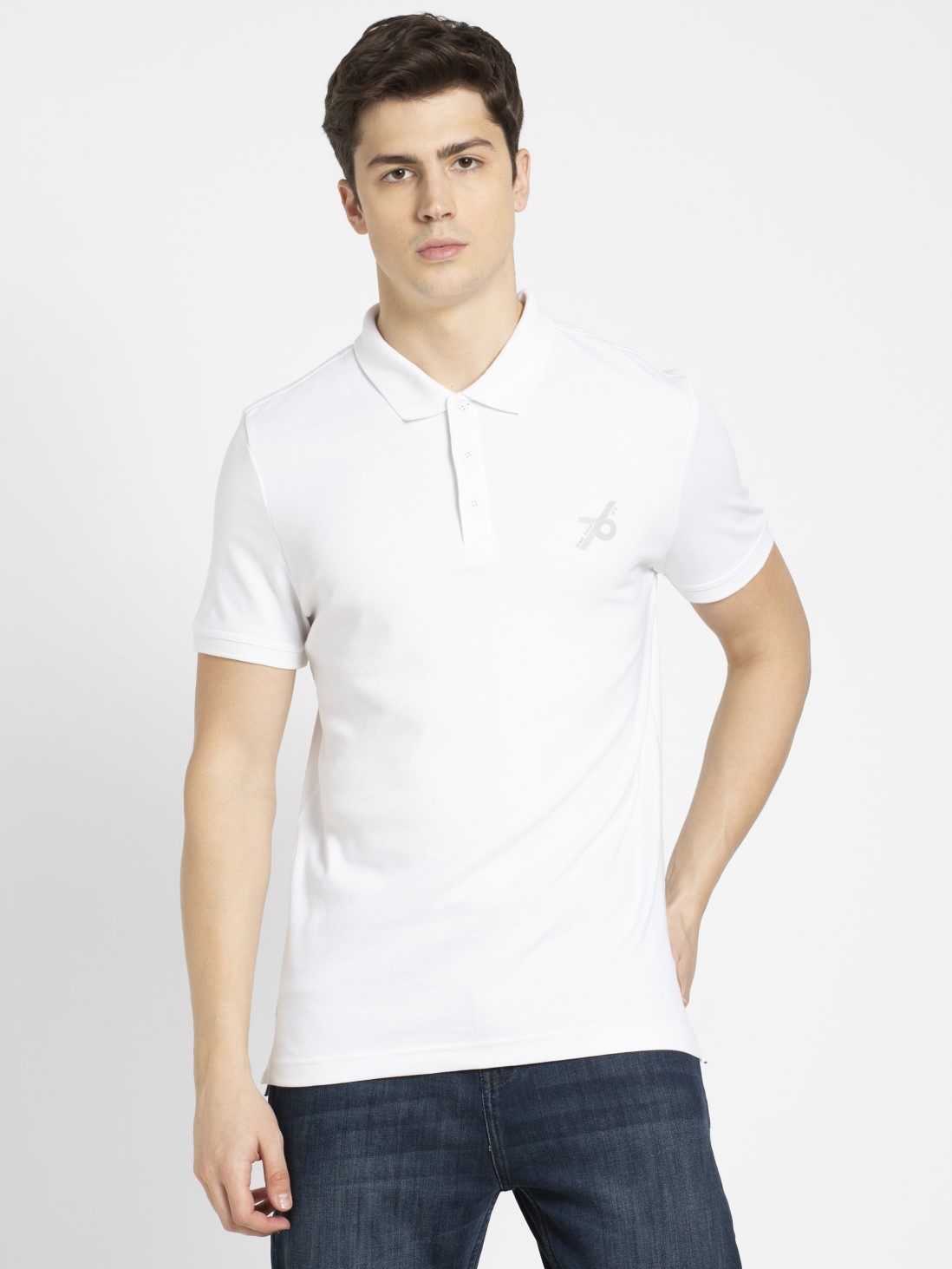 

Jockey Men White Sport Polo T-Shirt -  - 3911
