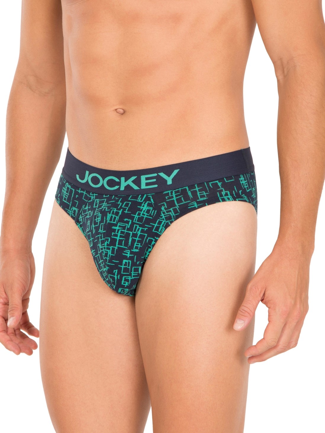 

Jockey Men Navy with Balliard Text Printed Brief -  - FP22, Blue