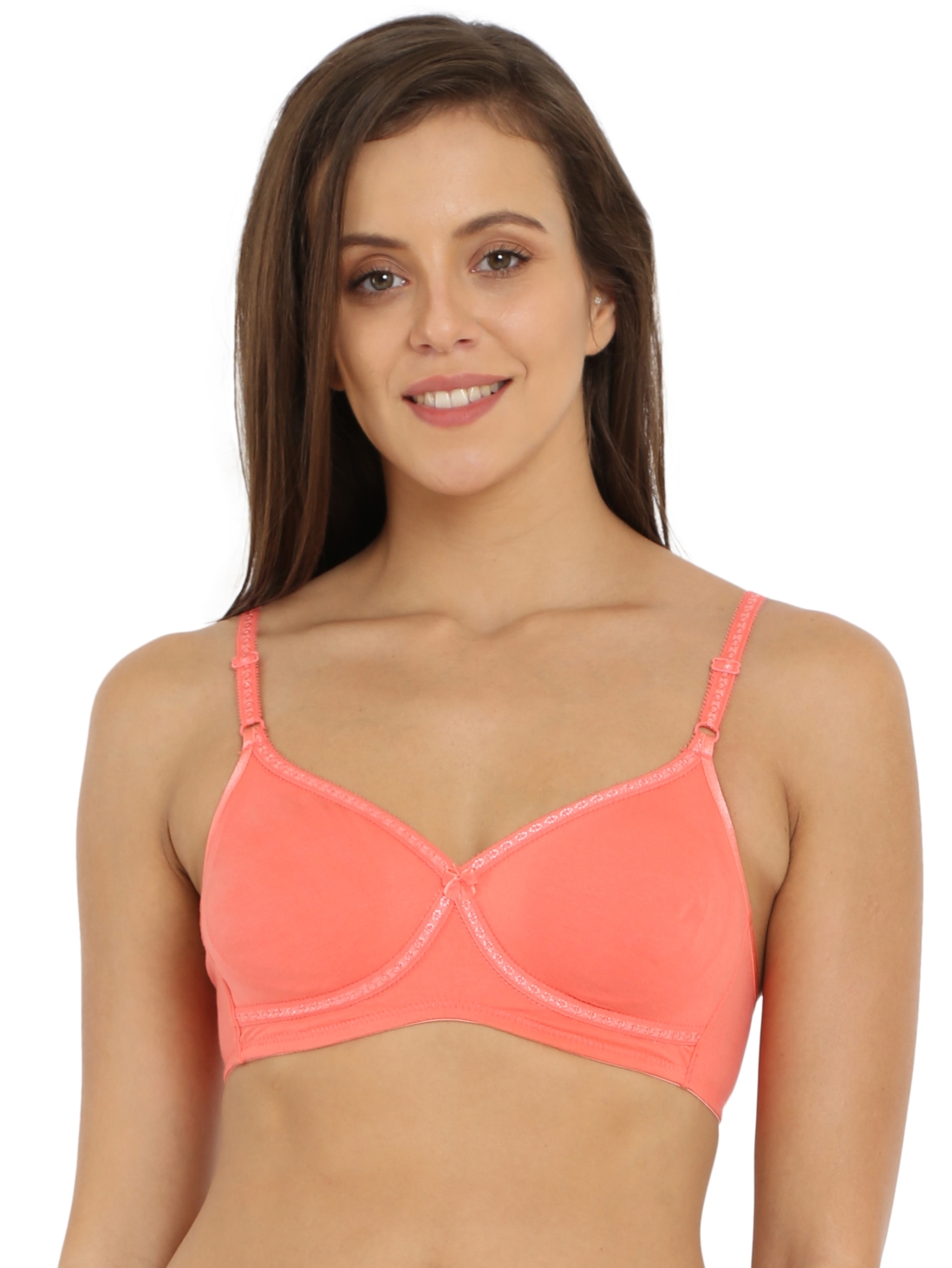 pink seamless bra