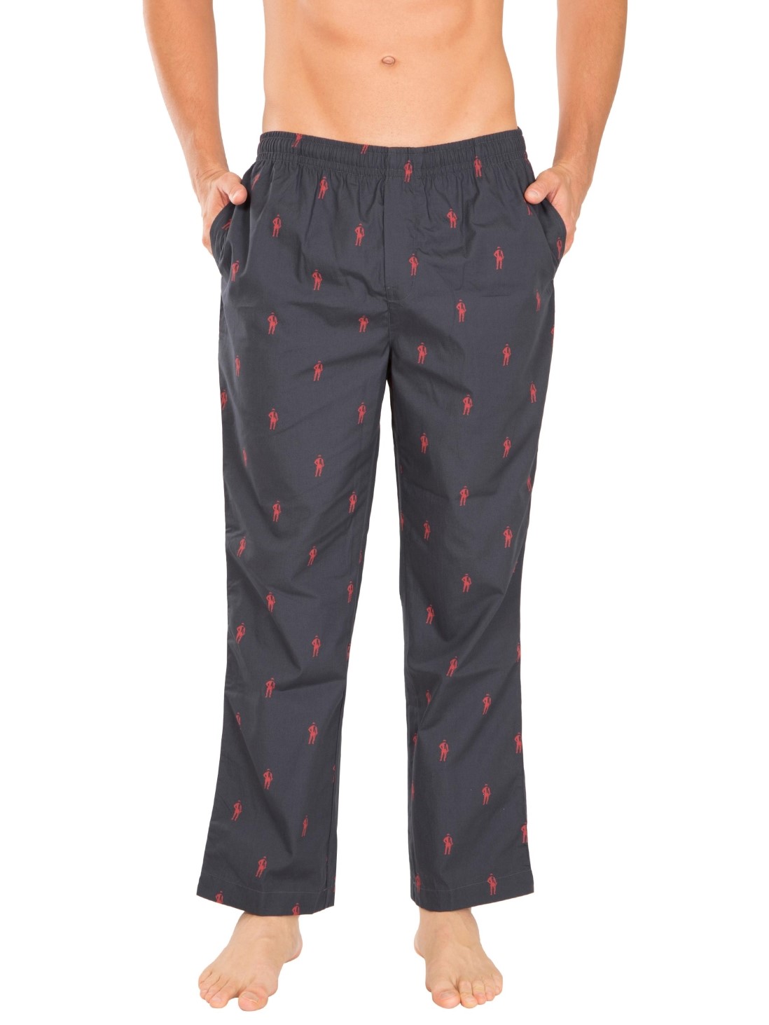 

Jockey Men Graphite & Shanghai Red Pyjama -  - 9009, Grey