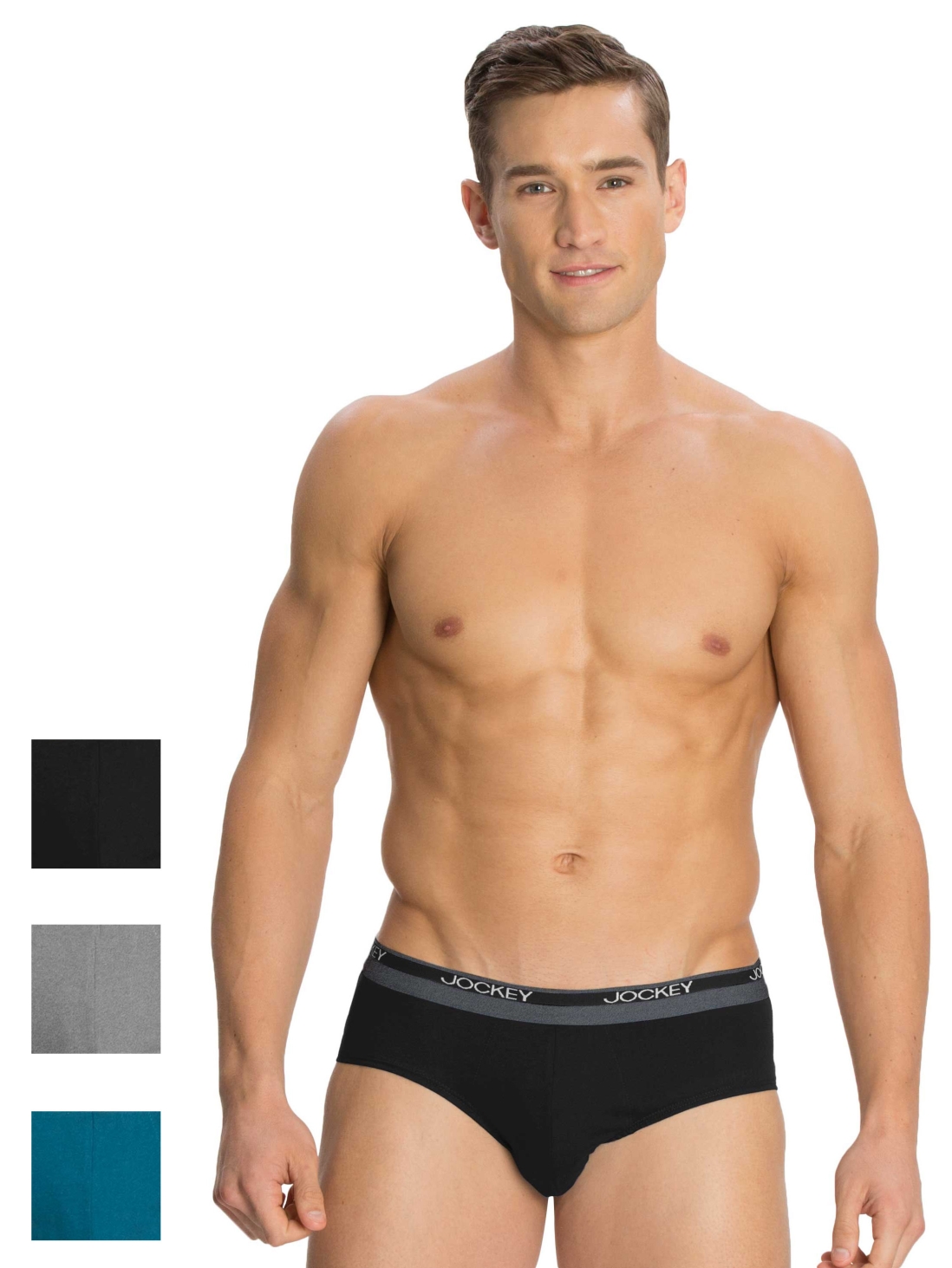 

Jockey Men Multi Color Combo Square Cut Brief - Pack of 3 -  - 8037, Multi colour