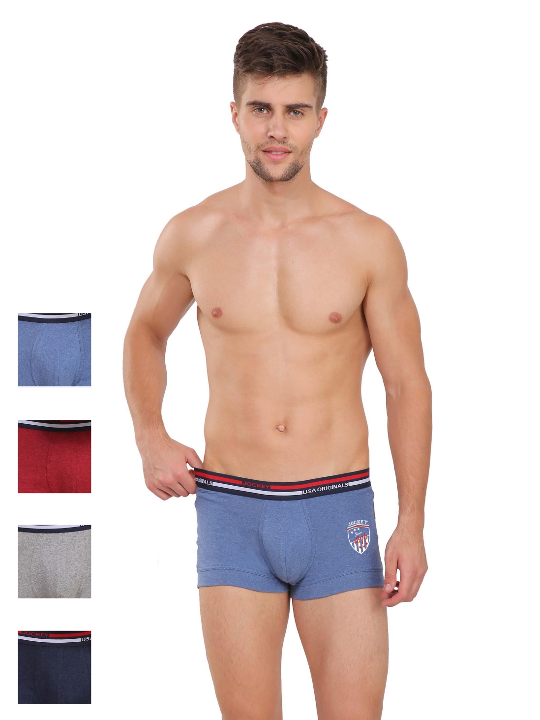 

Jockey Men Fashion Color Trunk Combo - Pack of 4 -  - US51, Beige