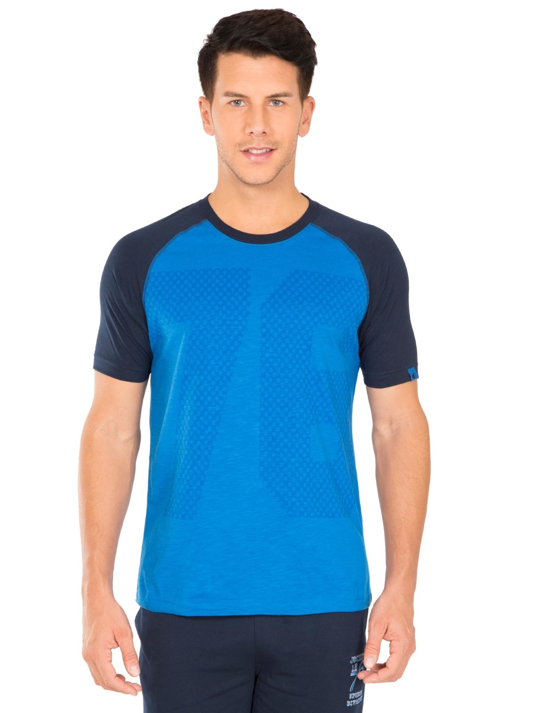 

Jockey Men Neon Blue & Navy T-Shirt -  - 2728