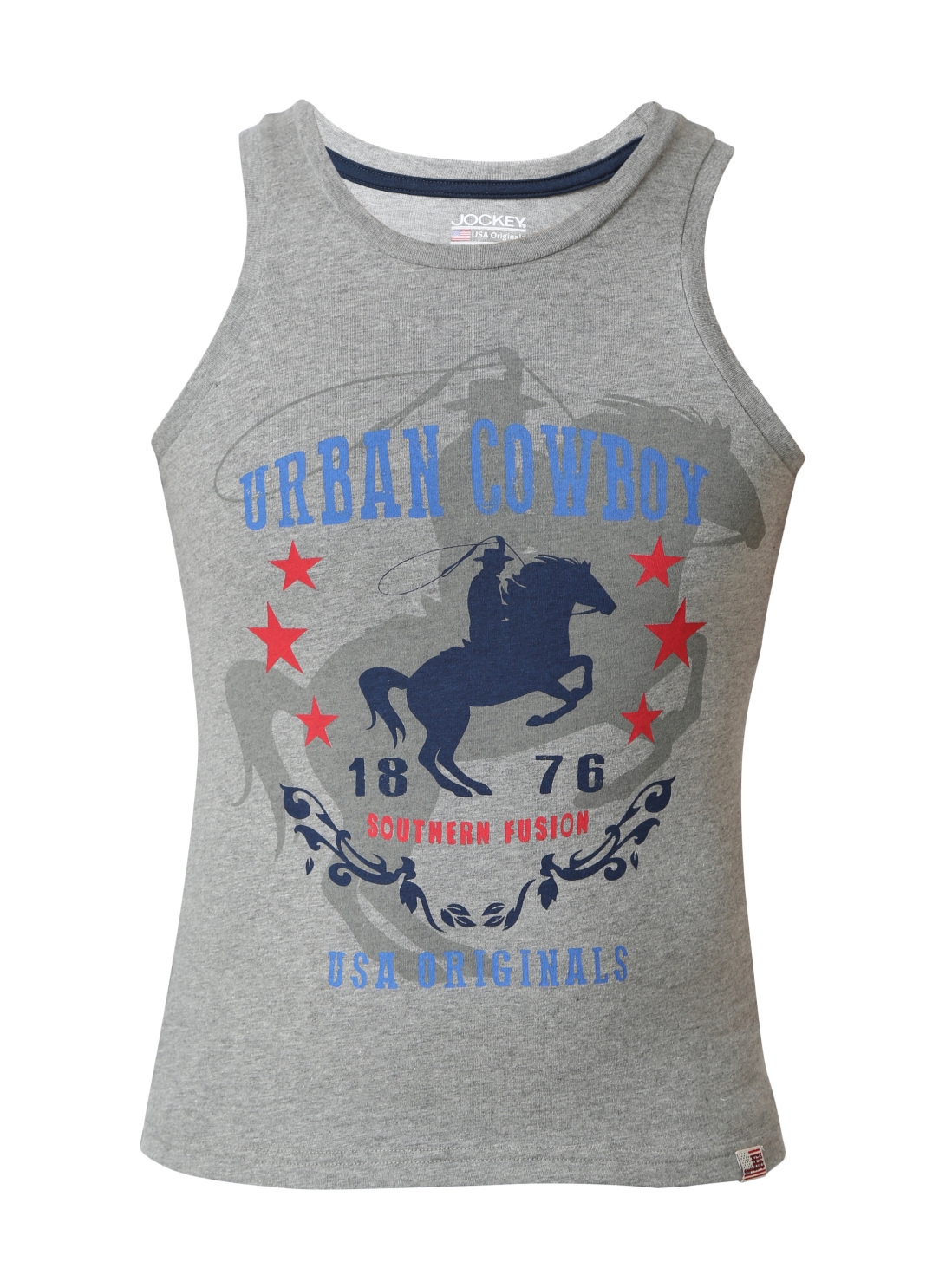 

Jockey Boys Grey Melange Prints Tank Top -  - UB10