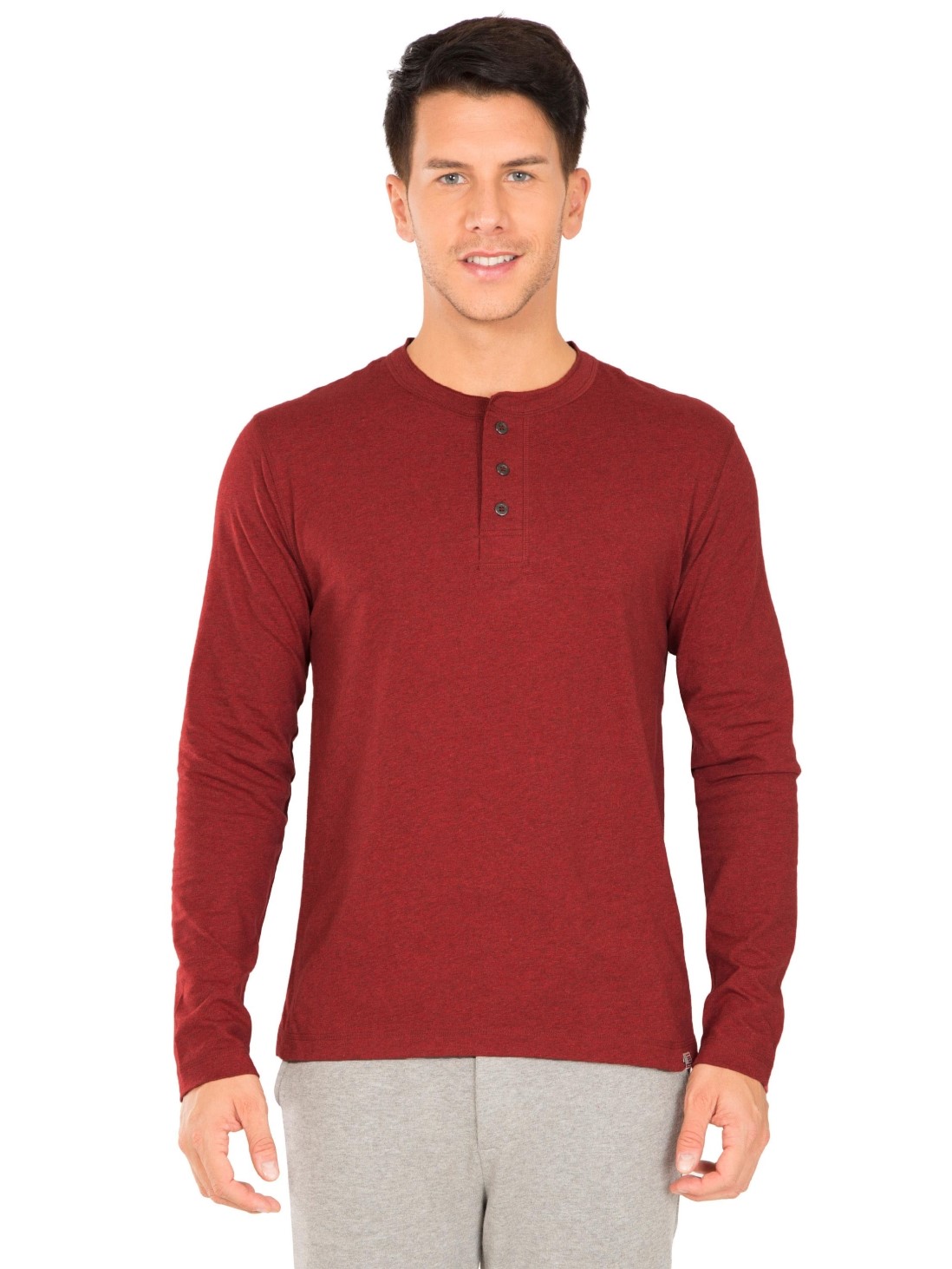 

Jockey Men Red Melange Long Sleeve T-Shirt -  - US87