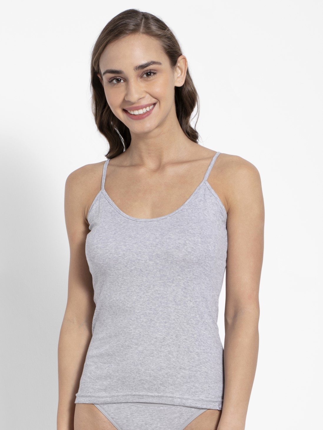 

Jockey Women Light Grey Melange Spaghetti Top -  - 1487