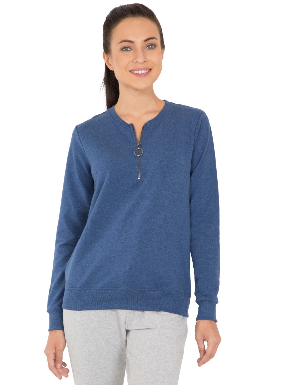 Buy Women  Sweatshirts  Apparel Tops UL11 Denim  Blue Melange 