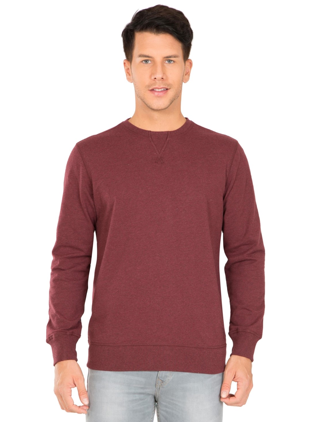 Download Jockey Men Apparel Tops | Burgundy Melange Sweatshirt