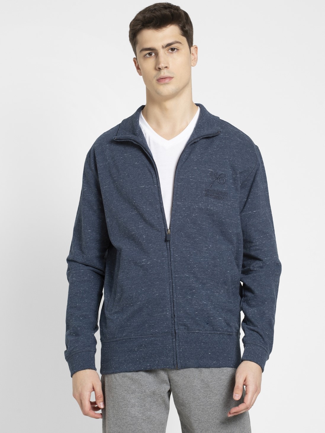 

Jockey Men Blue Snow Melange Jacket -  - 2730