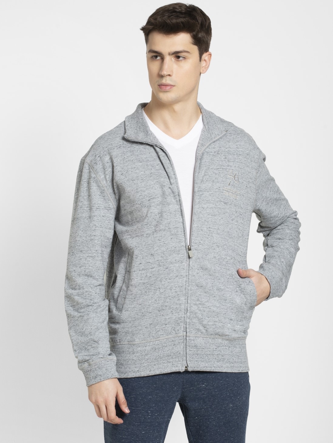 

Jockey Men Grey Snow Melange Jacket -  - 2730
