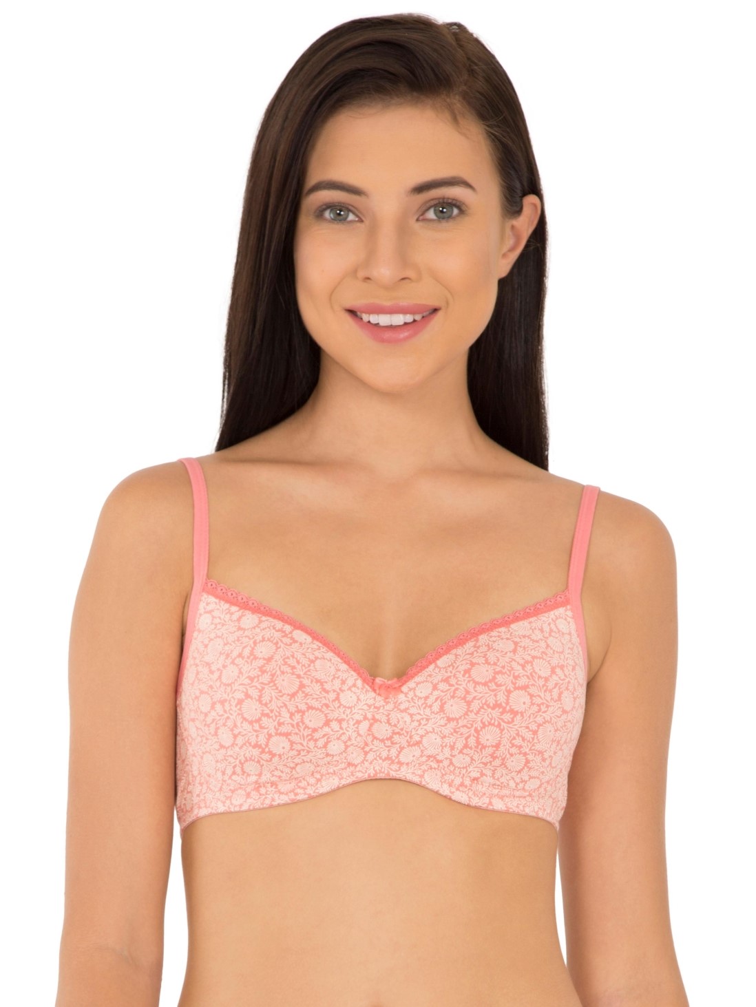 

Jockey Women Peach Blossom Print Non-wired Padded Bra -  - 1723, Pink