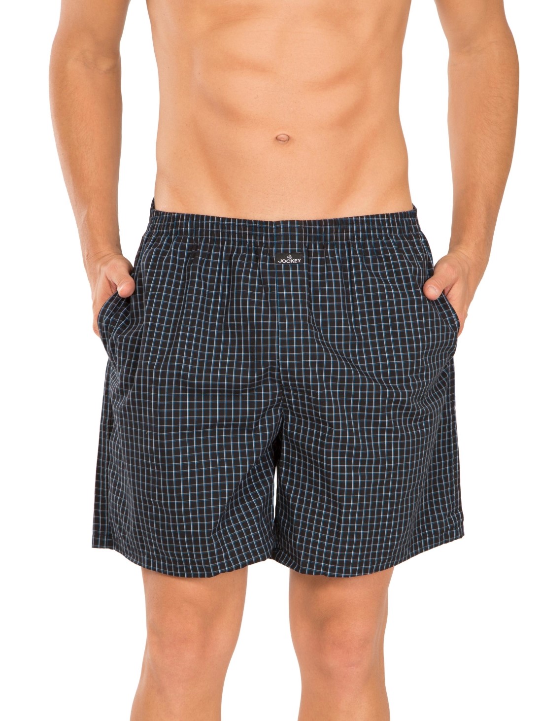 

Jockey Men Multi Color Check2526 Boxer Short Pack of 2 -  - 1223, Blue