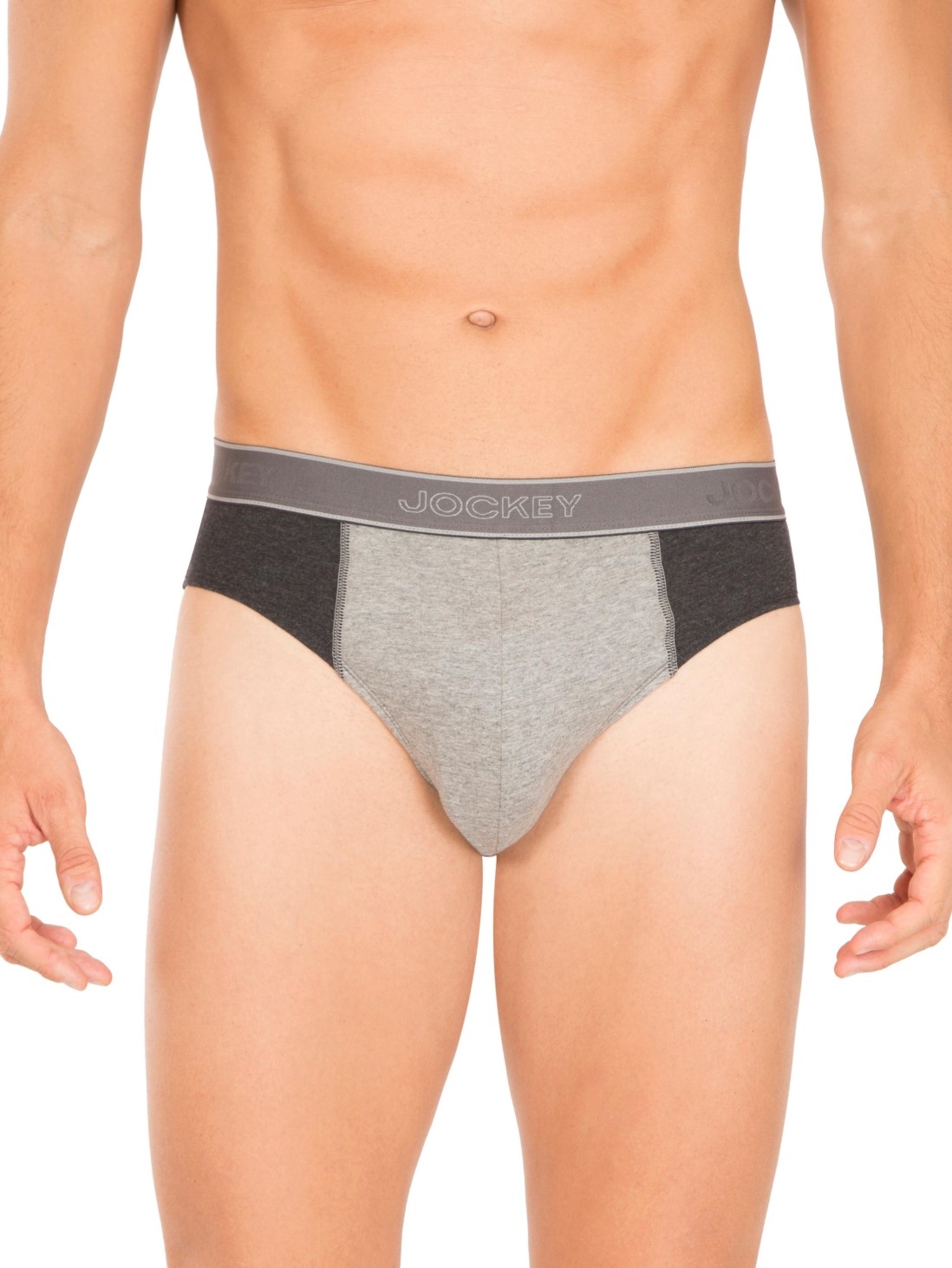 

Jockey Men Black Melange & Grey Melange Fusion Brief Pack of 2 -  - 1011