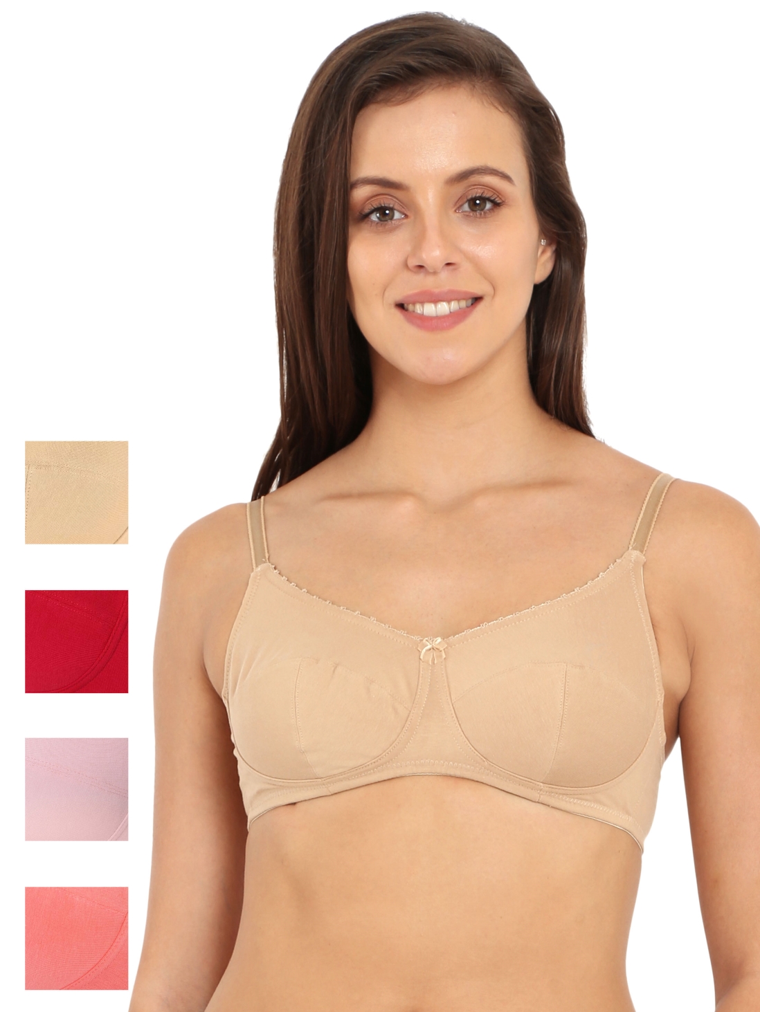 

Jockey Women Core Color Slim Fit Bra Combo - Pack of 4 -  - 1615, Multi colour