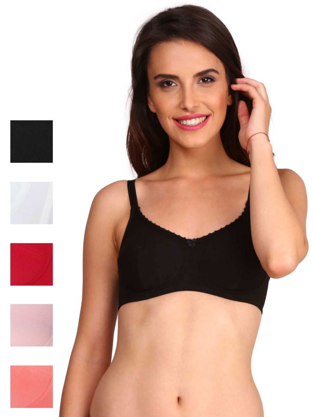 

Jockey Women Multi Color Slim Fit Bra Combo - Pack of 5 -  - 1615, Multi colour