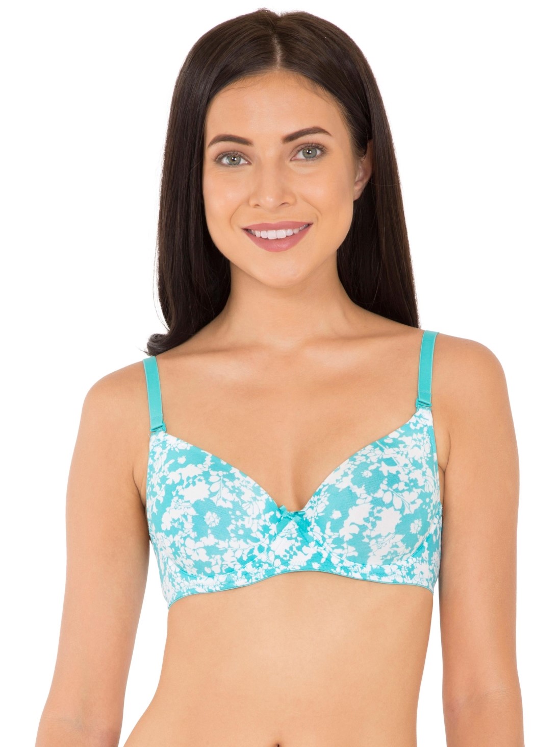 

Jockey Women Jet Teal Print T-Shirt Bra -  - 1245, Blue