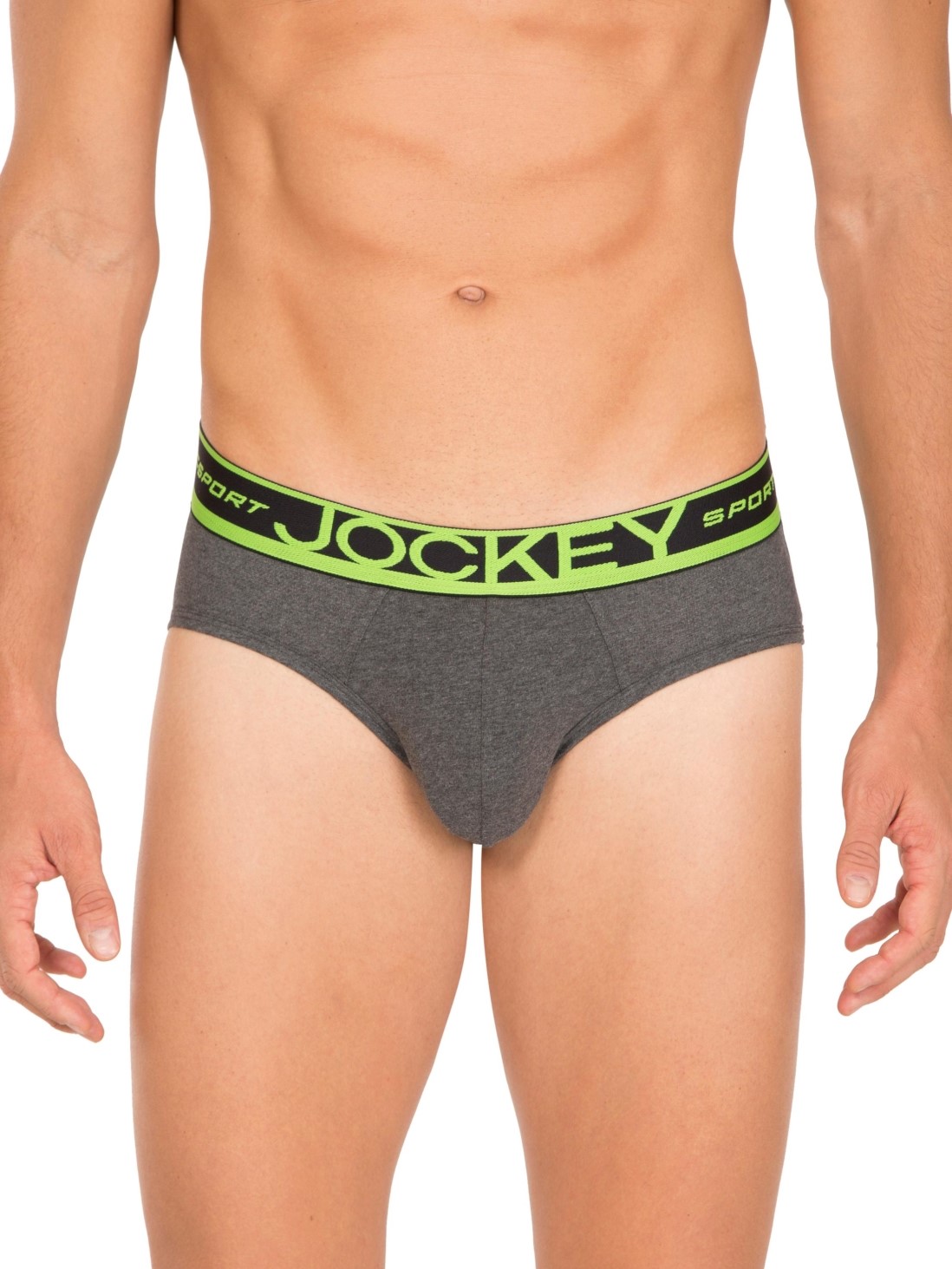 

Jockey Men Charcoal Melange Brief -  - SP05, Grey