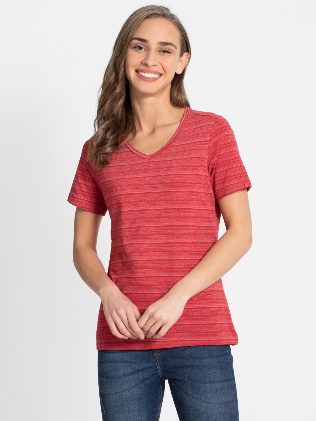 

Jockey Women Shanghai Red V-Neck T-Shirt -  - AW10