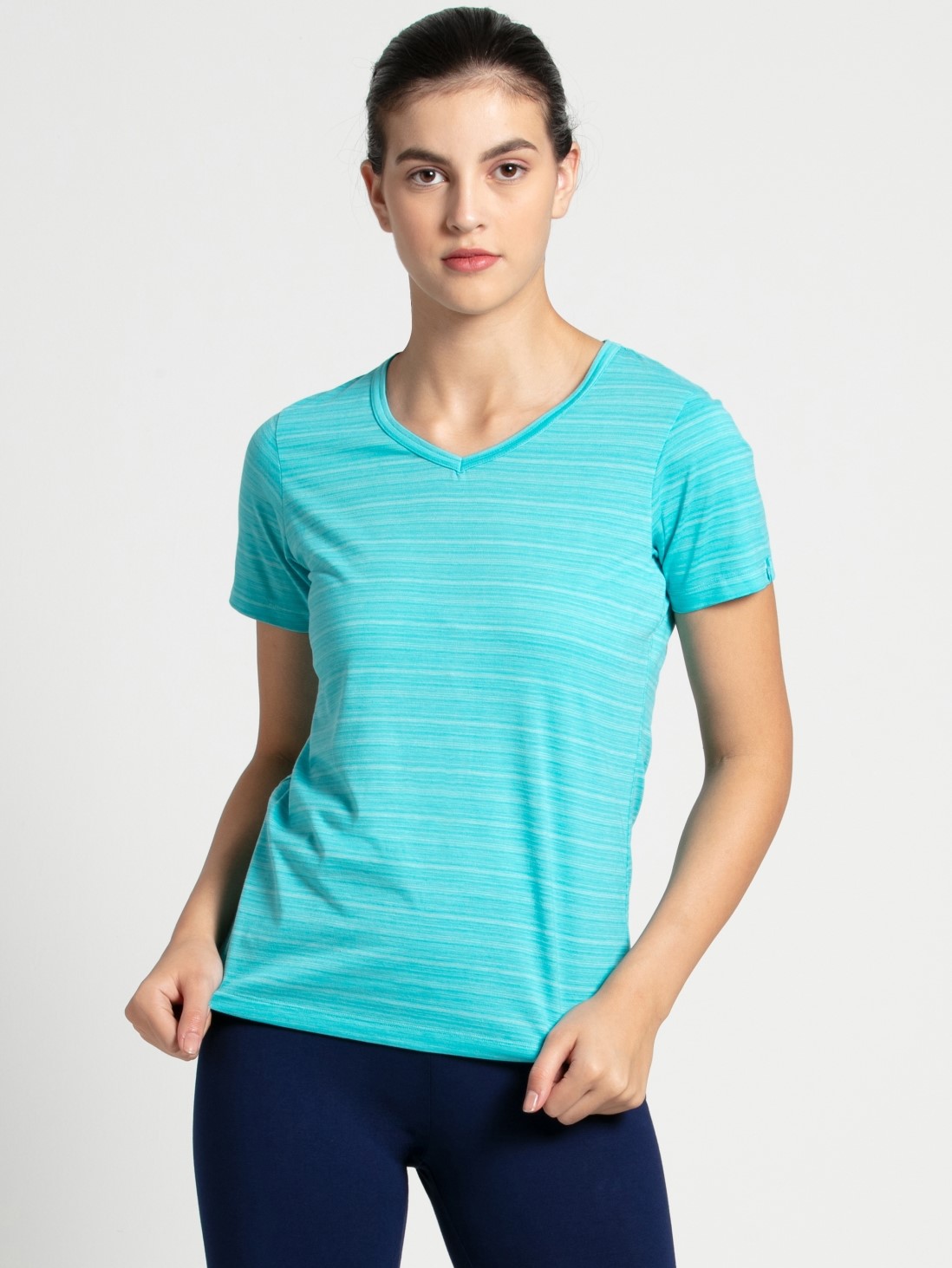 

Jockey Women Teal V-Neck T-Shirt -  - AW10, Blue