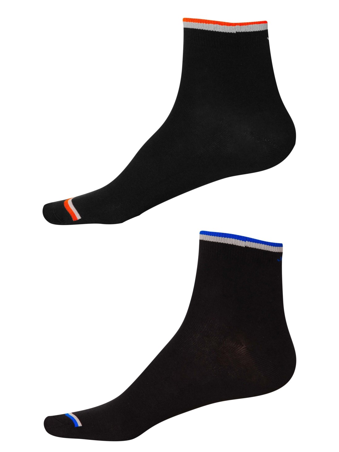 

Jockey Men Black FL Orange & Royal Blue Men Ankle Socks Pack of 2 -  - 7051