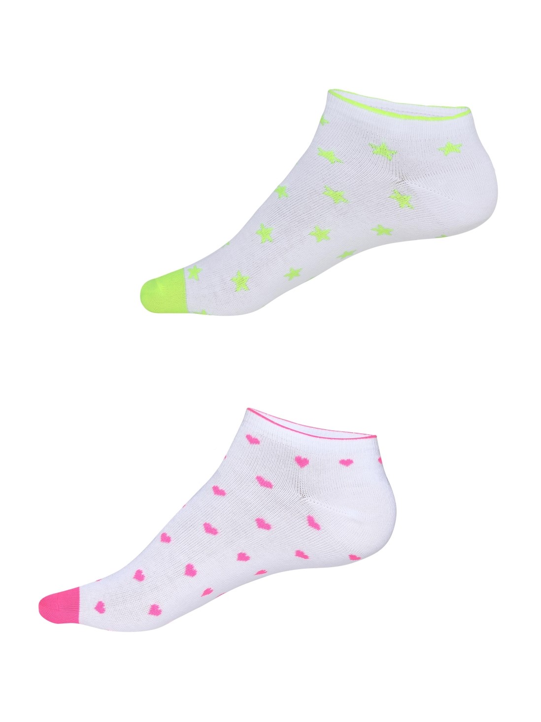 

Jockey Women White Printed Low Ankle Socks Pack of 2 -  - 7450