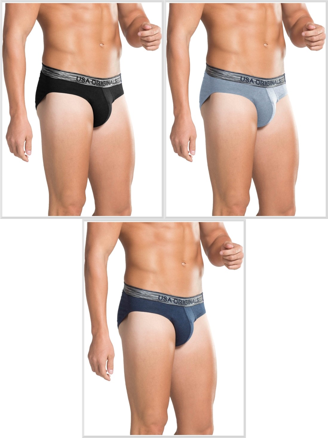 

Jockey Men Jockey Multi Color Brief Combo - Pack of 3 -  - US69, Multi colour