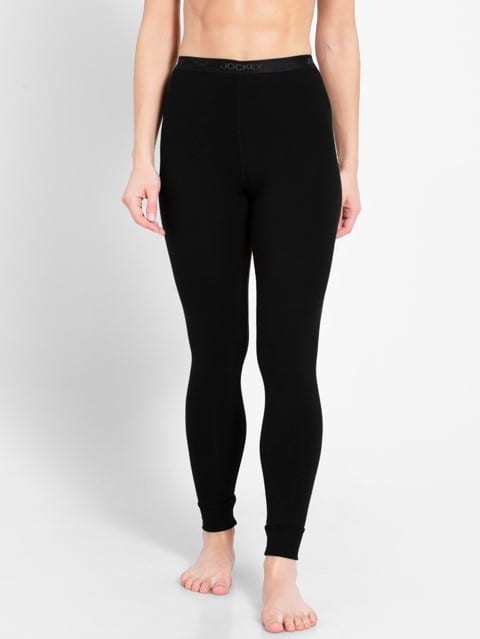 Buy Women's Soft Touch Microfiber Elastane Stretch Leggings with Stay Warm  Technology - Black 2523