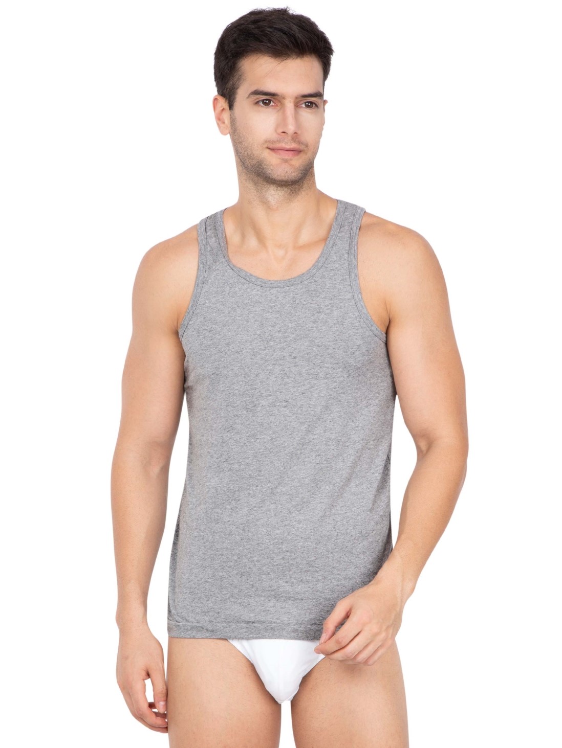 

Jockey Men e-Grey Basic Undershirt Pack of 2 -  - 8820